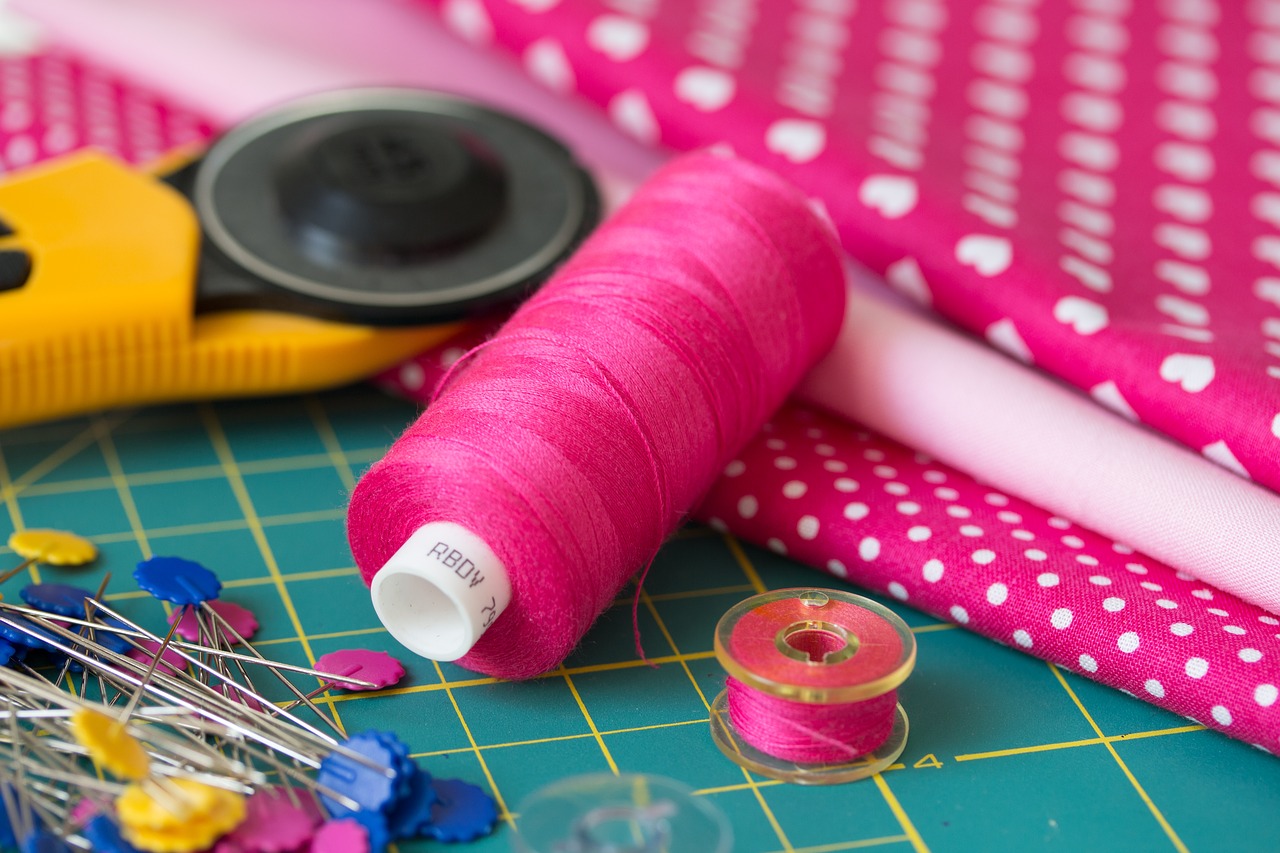 thread, fabric and other sewing supplies