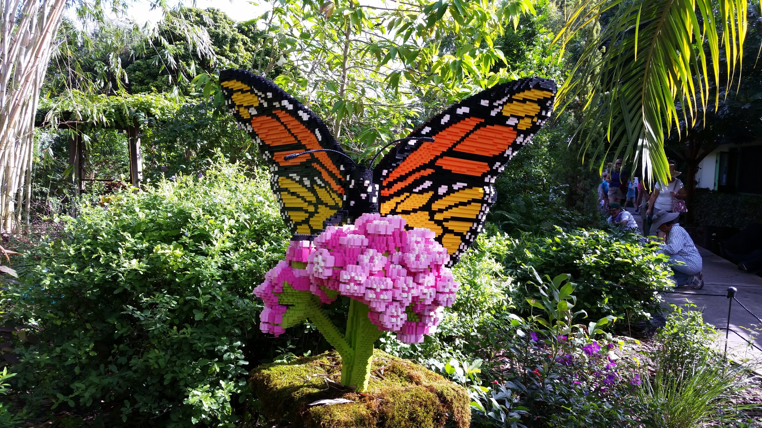 Lego butterfly sculpture.