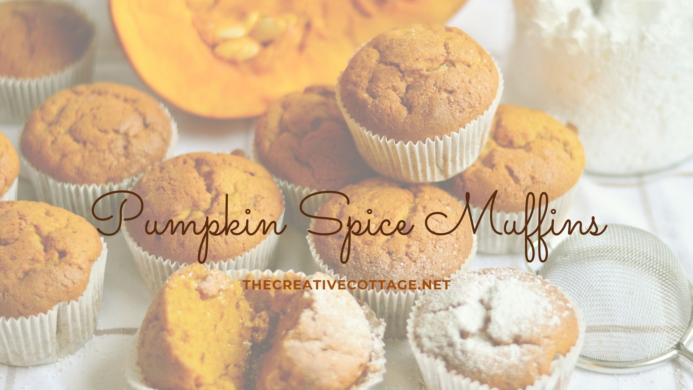 pumpkin spice cornbread muffins banner