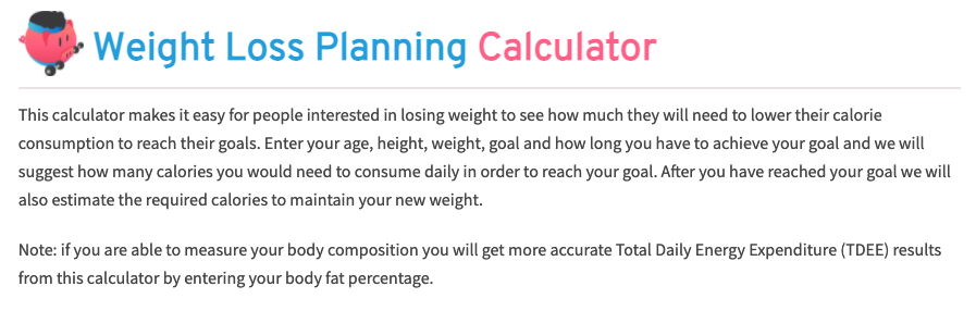 Back On Track With Free Weight Loss Calculators - The Creative Cottage