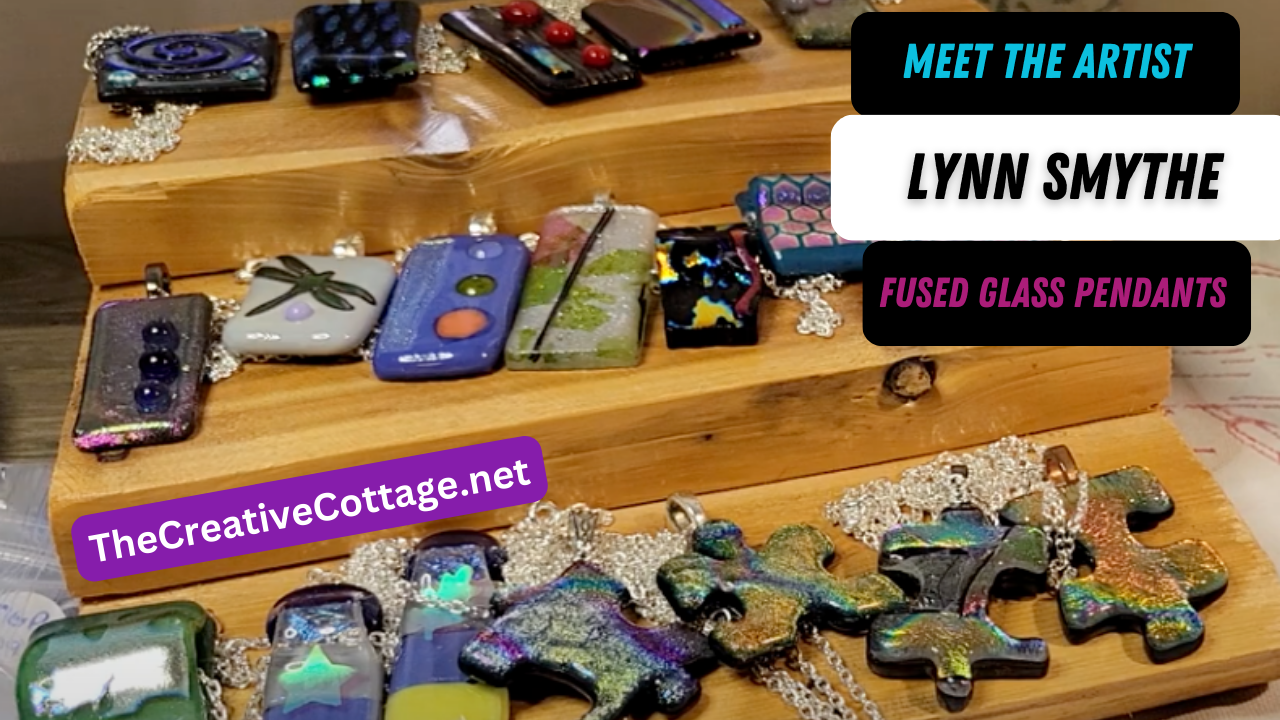 Handmade fused glass pendants by Lynn Smythe for The Creative Cottage